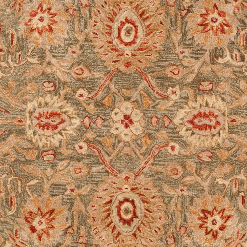 Tan and Ivory Hand-Tufted Wool Area Rug 8' x 10'