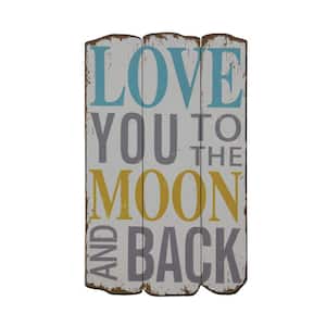 19 in. H x 11.75 in. W "To The Moon and Back" Wall Plaque