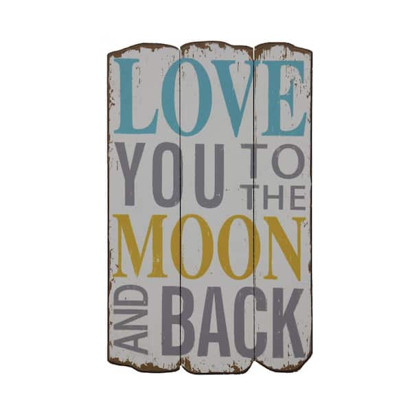 Storied Home 19 in. H x 11.75 in. W "To The Moon and Back" Wall Plaque