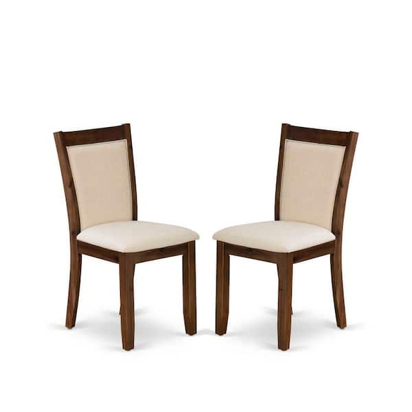 East West Furniture 3-Piece Sand Blasted Black Finish Solid Wood Top Dining Table with 2-Chairs with Lattice Back