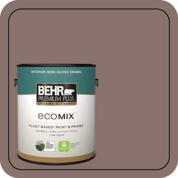 1 gal. #MQ1-56 Elkhound Semi-Gloss Enamel EcoMix Plant-Based Interior Paint & Primer