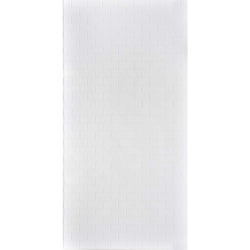 Gloss White 3D Faux Brick PVC Decorative Wall Panels