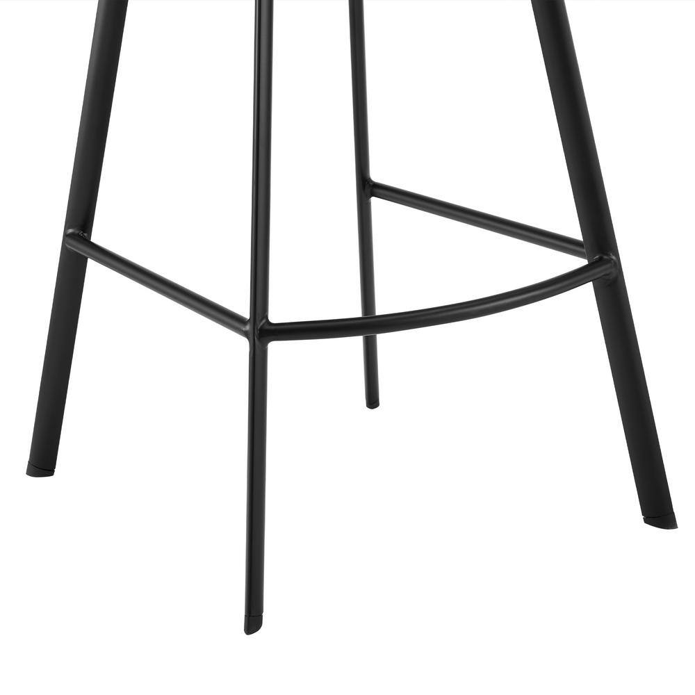 Gray Faux Leather and Metal Swivel Counter Stool