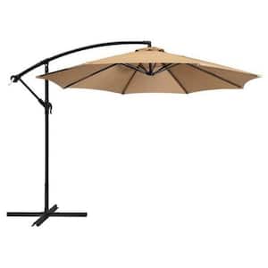 10 ft. Cantilever Outdoor Patio Umbrella in Beige