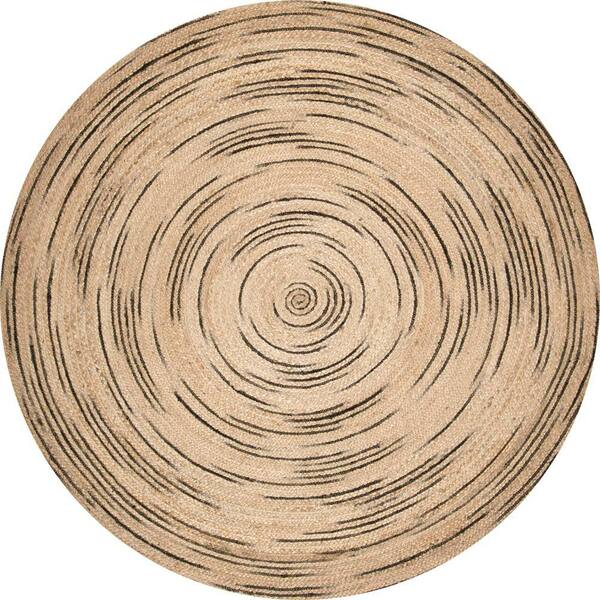 nuLOOM Chelsea Braided Jute Natural 6' Round Rug UNAK01A-R606 - The Home  Depot