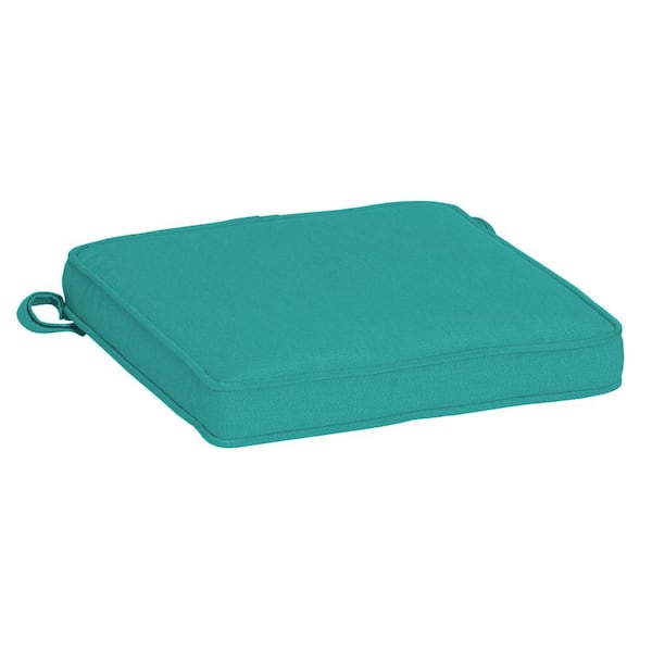 X 17 In Rectangle Outdoor Seat Cushion, Turquoise Outdoor Seat Cushions