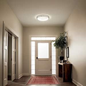 Avon 24 in. 1-Light Brushed Nickel Integrated LED Transitional Hallway Flush Mount Ceiling Light