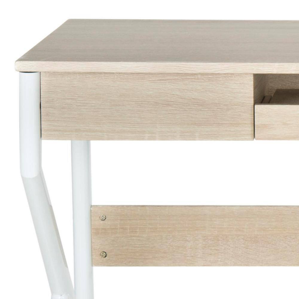 Bryant 47" White and Natural Wood Home Office Desk