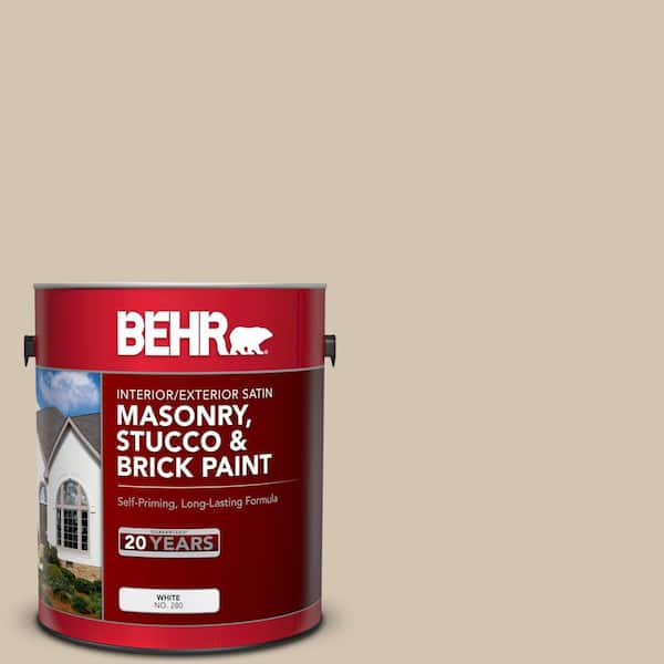 BEHR 1 gal. #N300-3 Casual Khaki Satin Interior/Exterior Masonry, Stucco and Brick Paint