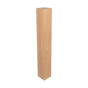 35-1/4 in. x 5 in. Unfinished North American Solid Oak Kitchen Island Leg