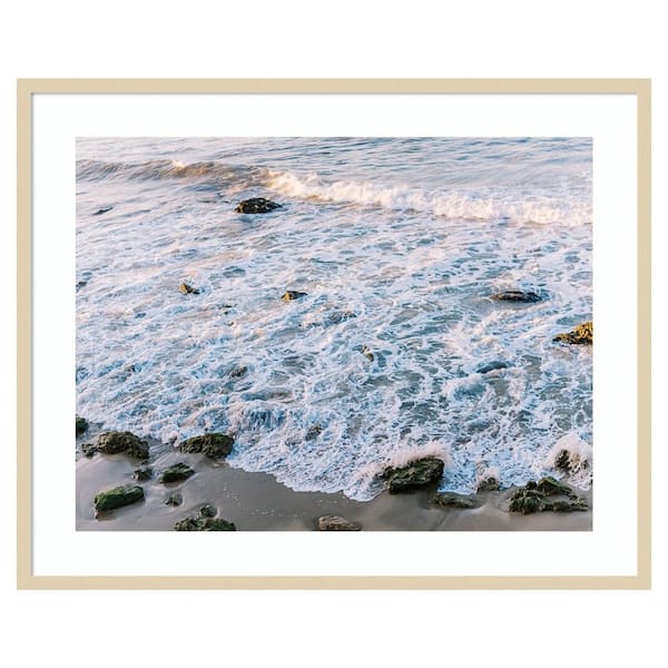Amanti Art Low Tide II by Justine Milton 41 in. W x 33 in. H. Wood Framed Wall Art Print Framed in Brown