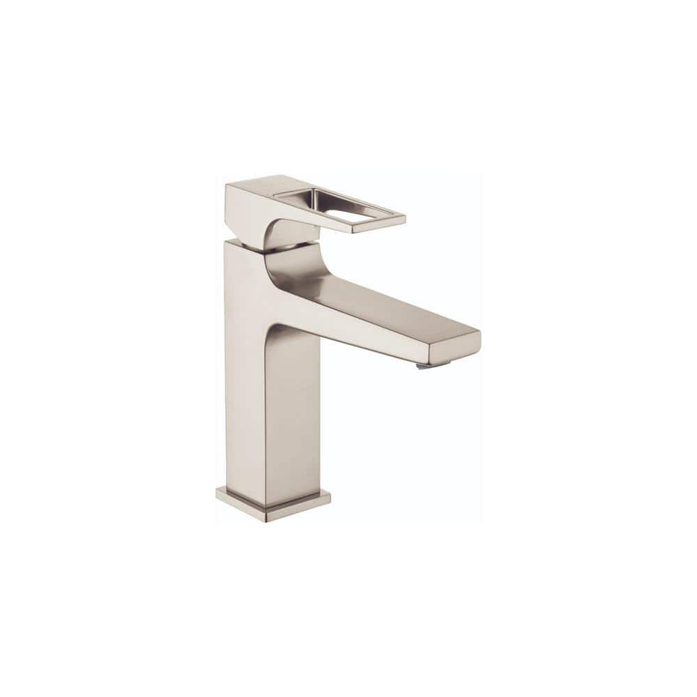Brushed Nickel Modern Single Hole Bathroom Faucet