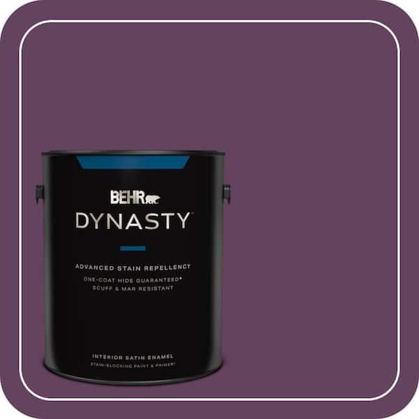 BEHR DYNASTY 1 gal. #BIC-36 Grape Fizz Satin Enamel Interior Stain-Blocking Paint and Primer
