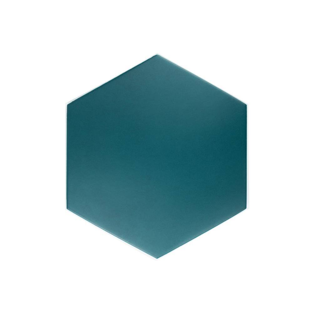 Blue Matte 9x10 Hexagon Porcelain Tile