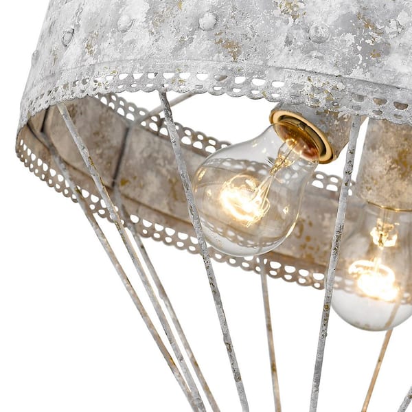 Golden Lighting - Ferris Collection 3-Light Oyster Semi-Flush Mount Light