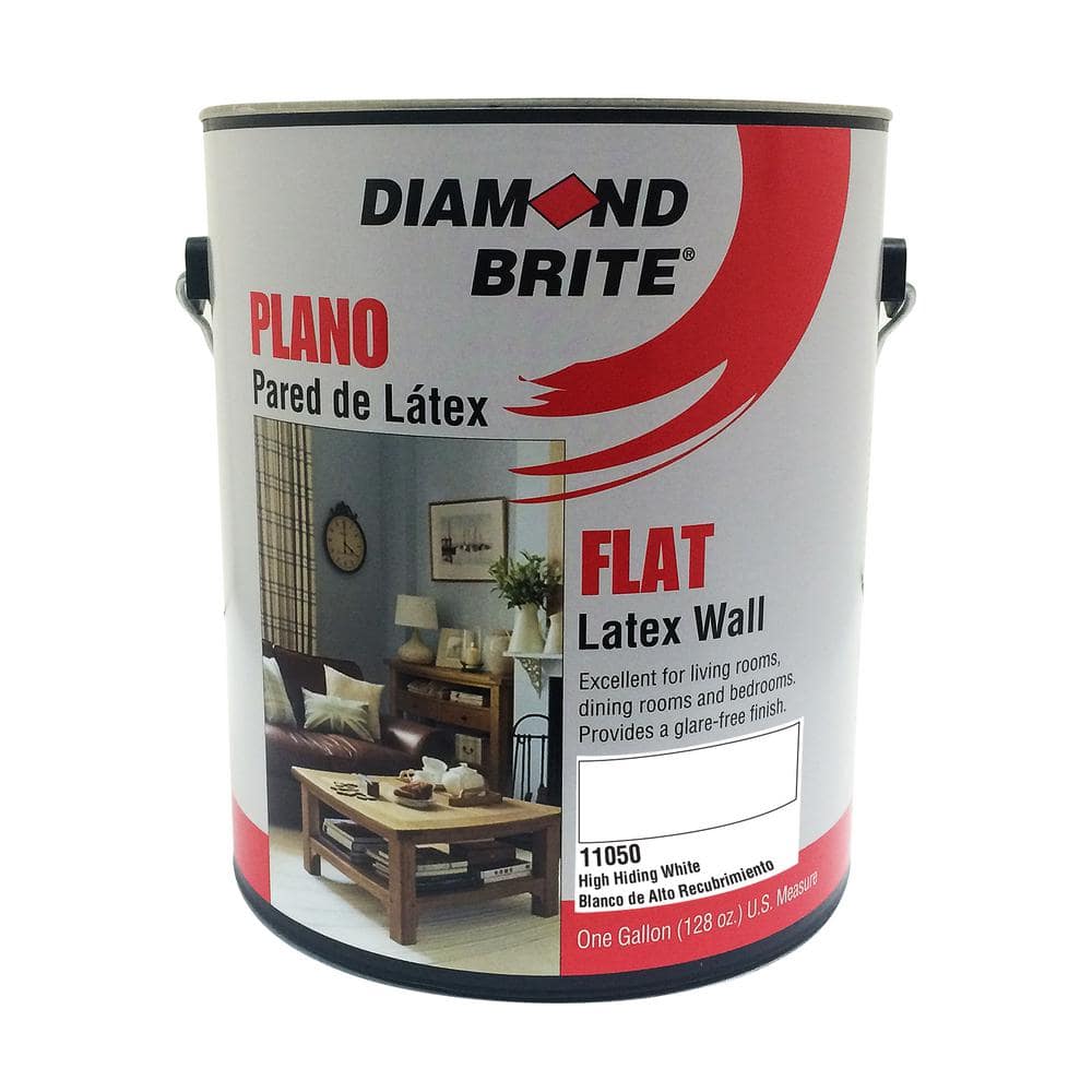 Diamond Brite Paint 1 gal. High Hiding White Flat Latex Interior Paint