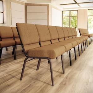 Fabric Stackable Chair in Caramel