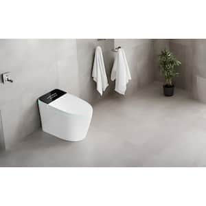1/1.28 GPF Tankless Elongated Smart Toilet Bidet in White with HD LCD Display, Radar Sensor, Night Light, Heated Seat