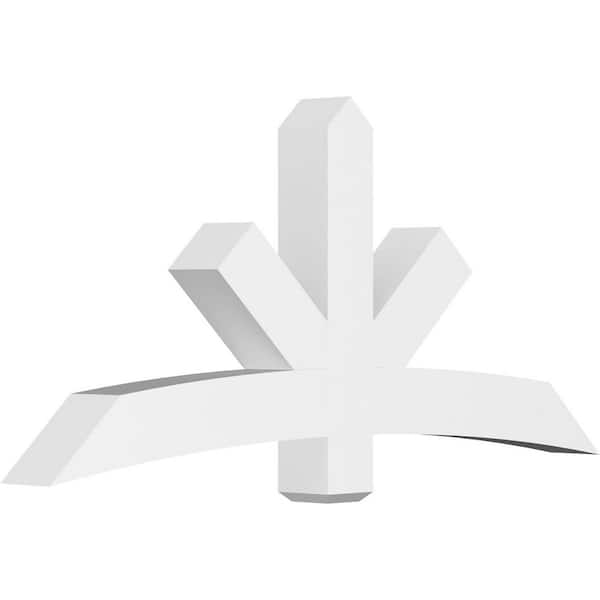 Ekena Millwork Alberta 72 in. W x 33 in. H x 6 in. D Signature Polyurethane Bracket