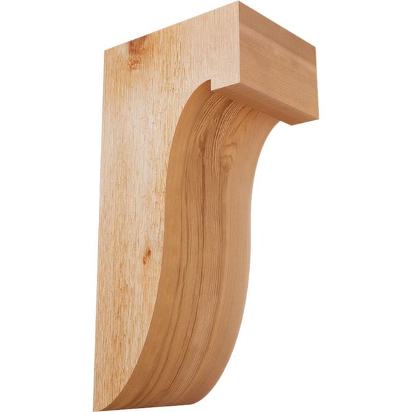 Ekena Millwork 6 in. x 8 in. x 16 in. Western Red Cedar Del Monte Rough Sawn Corbel