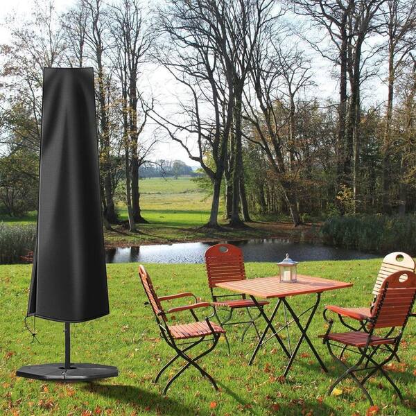 large zippered patio umbrella Cantilever Cover and snow. Alpha Joy 15ft Extra Large