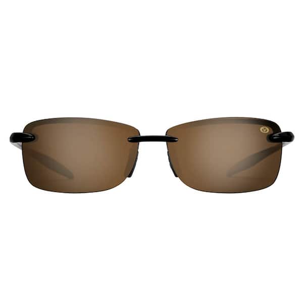 Flying Fisherman Cali Polarized Sunglasses Black Frame with Amber