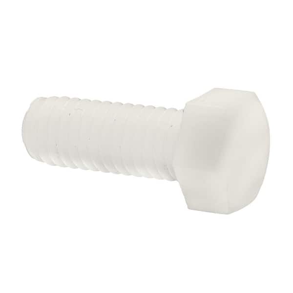 Prime-Line 3/8 in.-16 x 1 in. Nylon Hex Head Cap Screws (10-Pack)