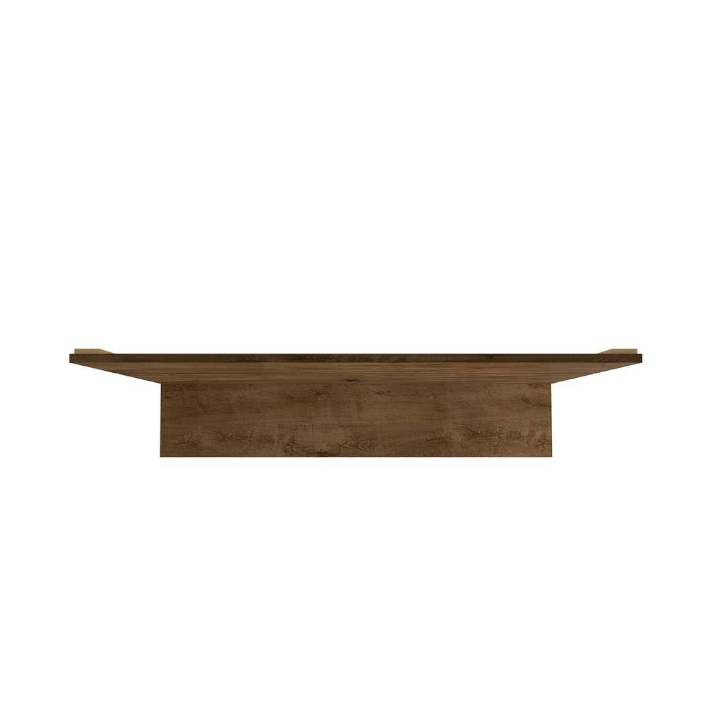 Rustic Brown Wall Mount Floating Entertainment Center