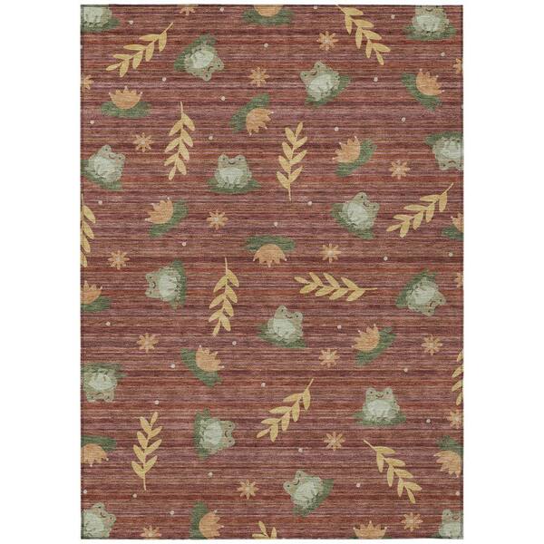 Chantille Machine Washable Indoor/Outdoor Abstract ACN2795 Garnet 3 ft. x 5 ft. Area Rug