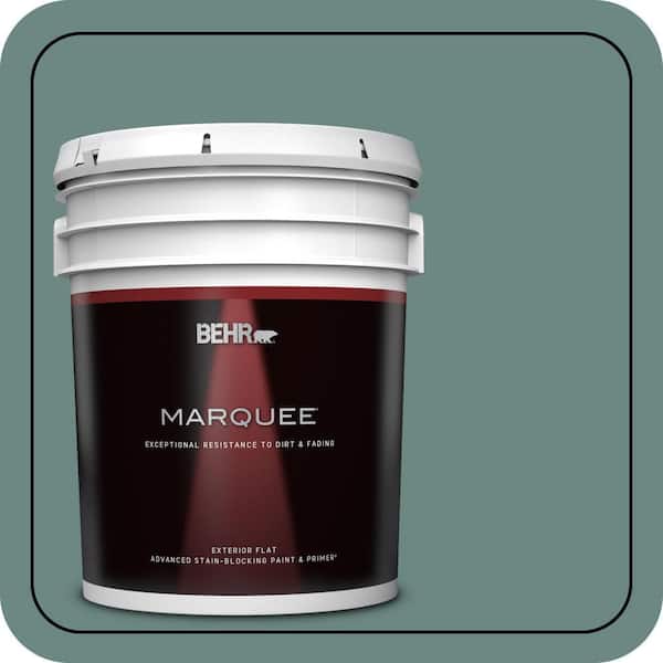 BEHR MARQUEE 5 gal. #480F-5 Marsh Creek Flat Exterior Paint & Primer