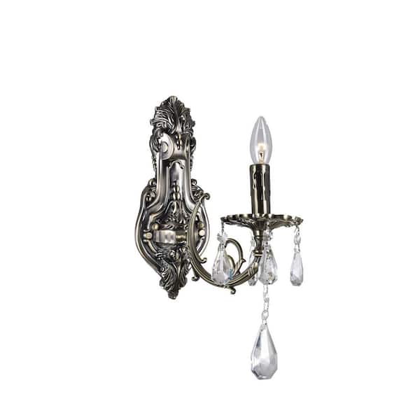 CWI Lighting Brass 1 Light Wall Sconce With Antique Brass Finish