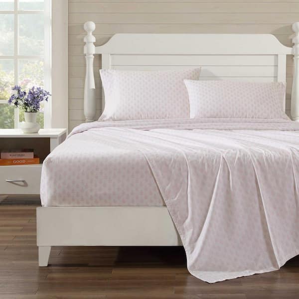 Laura Ashley Heather Garden 3 Piece White/Pink/Green 100