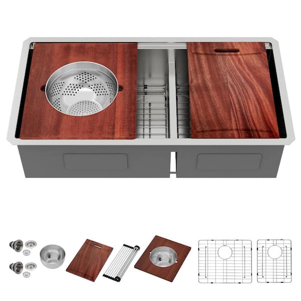その他 sink3000ing Siavonce 30 in. L X 18 in. W Undermount Kitchen Stainless Steel