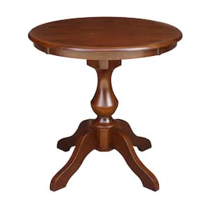 30 in. Sophia Espresso Round Solid Wood Dining Table