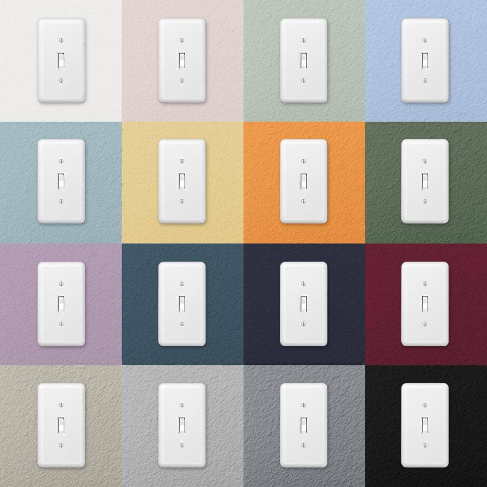 Devon White Metal 3-Gang Wall Plate with 2 Toggle and 1 Rocker