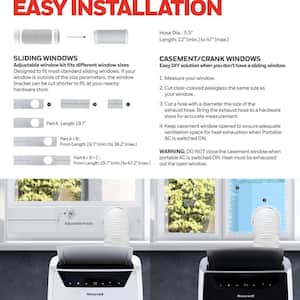 8,000 BTU Portable Air Conditioner Cools 500 Sq. Ft. with Dehumidifier in White