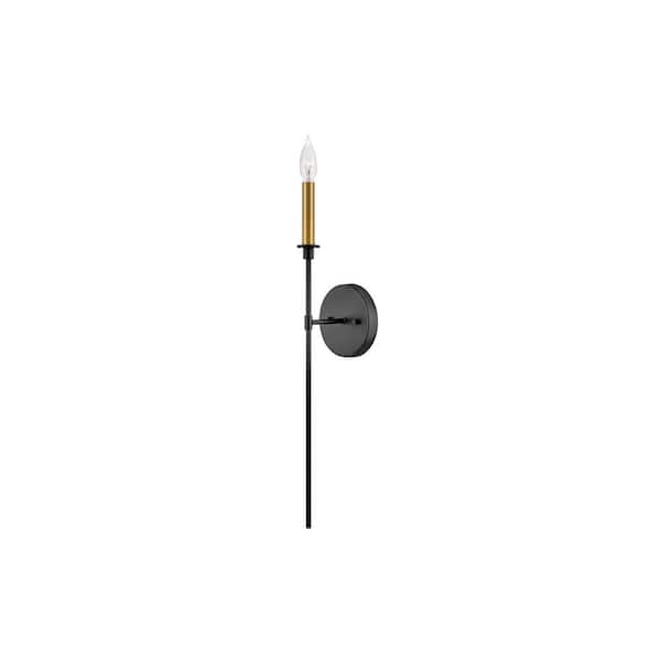 LARK Hux 1-Light Black Sconce