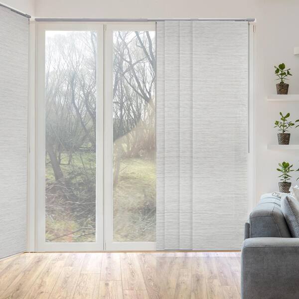 Ear Design Marble Natural Woven Adjustable Sliding Glass Door Blind With 23 In Slates Up To 86 W X 96 L Apx083722i086097 Ear Design Marble Natural Woven, Telescoping Sliding Patio Doors With Blinds