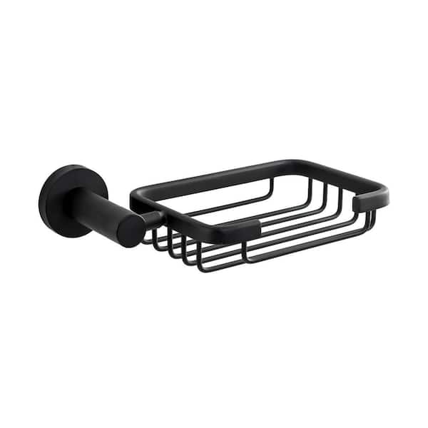 Florence Wall-Mount Soap Basket in Matte Black