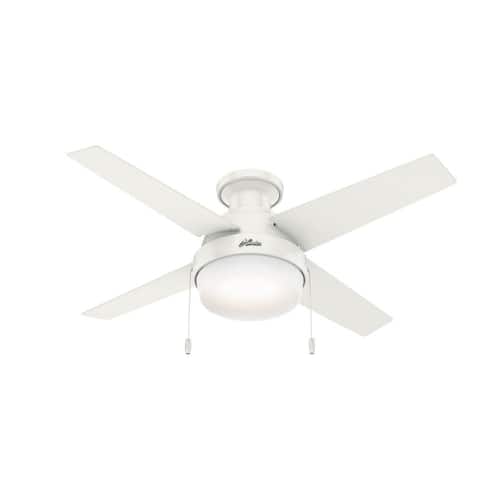 Ristrello 44 in. LED Low Profile Indoor Fresh White Ceiling Fan with Light Kit Ceiling Fans