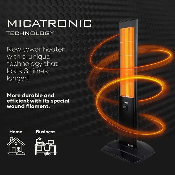 UFO 1500-Watt Micatronic MT15, Tower Space Heater, Free Standing