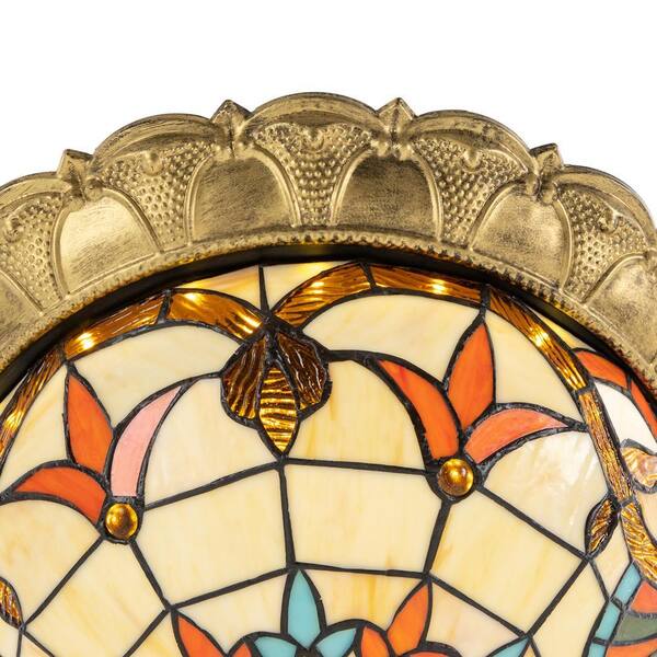 OUKANING 20.47 in. 36-Watt Gold European LED Flush Mount Ceiling