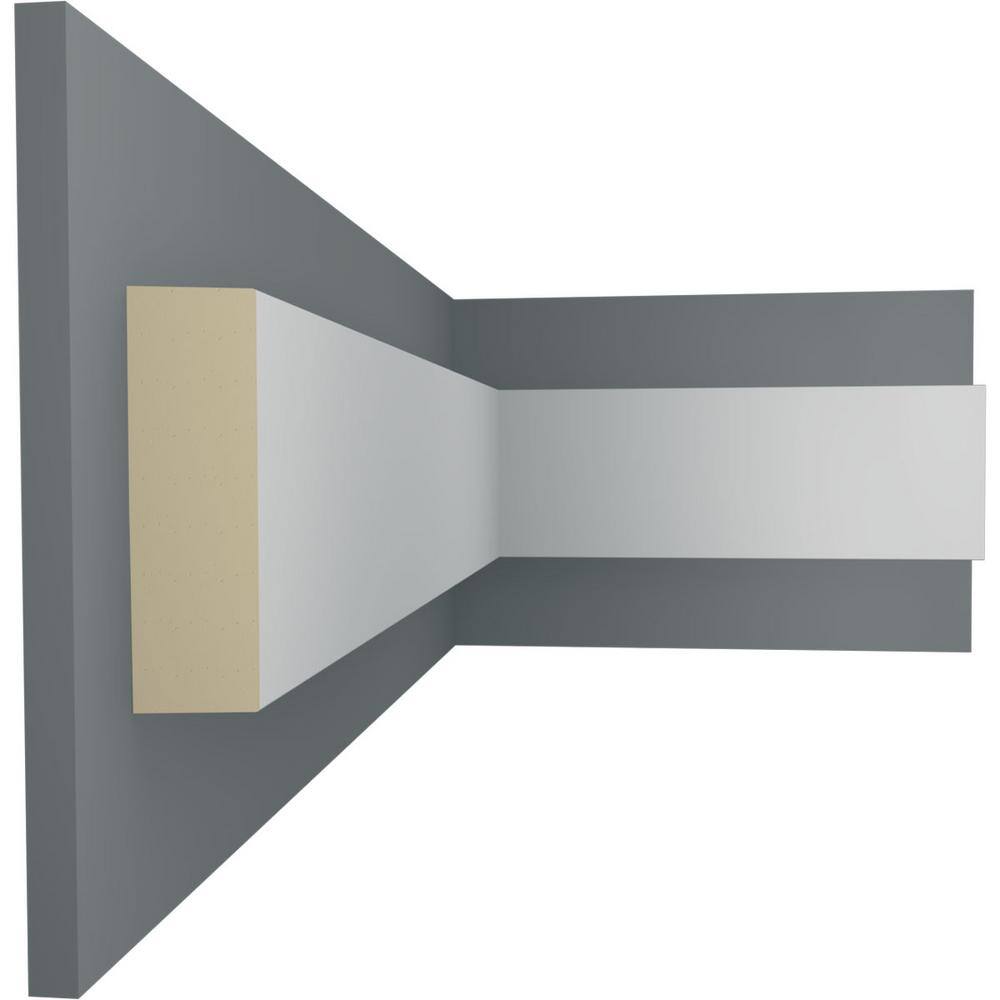 Gray and Off-White Primed Polyurethane Flat Trim Moulding