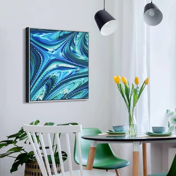 The Art of e Quaintance　Blue The Art of e Quaintance Blue LevvArts Teal and Grey Abstract