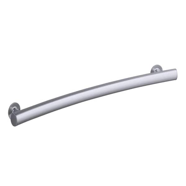 STERLING 34 in. x 1.875 in. Curved Bar with Wide Grip in Matte Silver