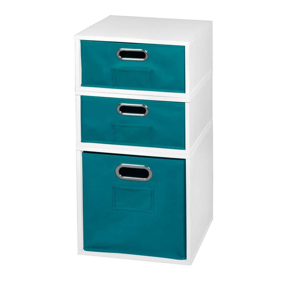26 in. H x 13 in. W x 13 in. D Wood 3- Cube Organizer