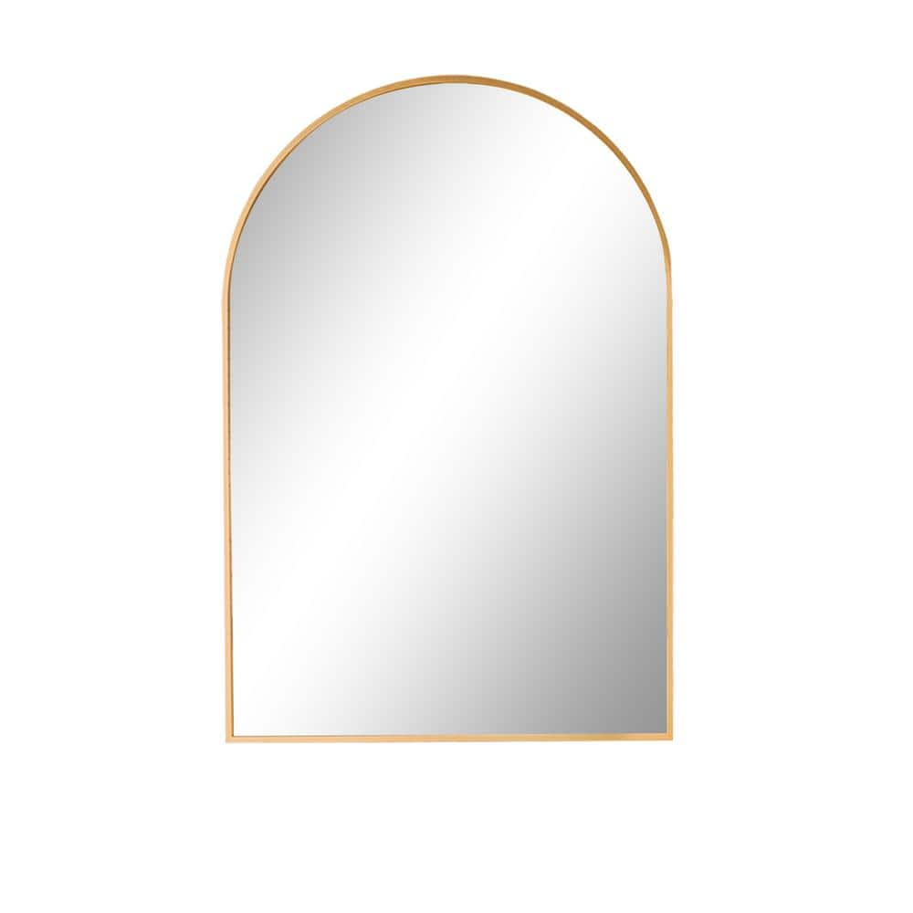 Reviews For Seafuloy 24 In. W X 36 In. H Gold Mirrors Arched Wall ...