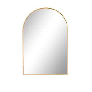 24 in. W x 36 in. H Gold Mirrors Arched Wall Mirror Decorative for Over Sink Bathroom Entryway Hall, Living Room