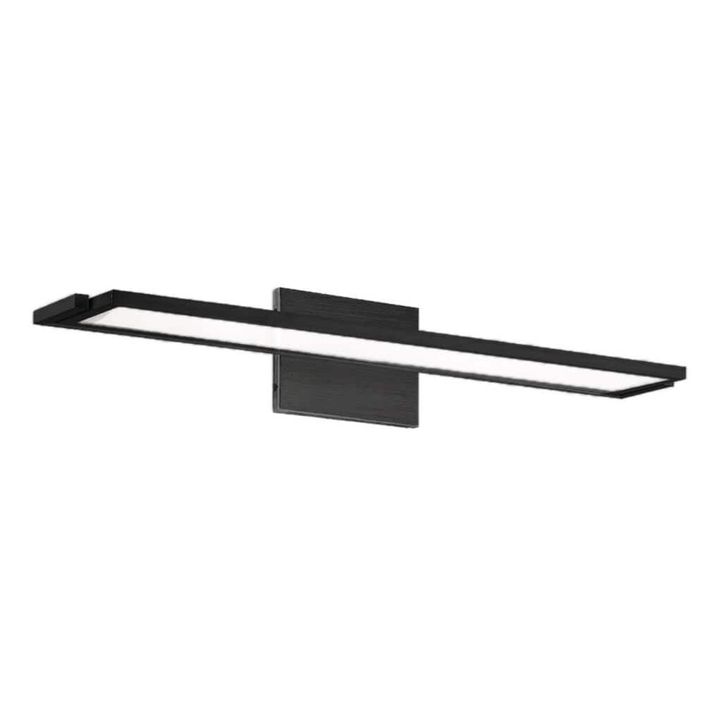 WAC Lighting Line 24 in. Black LED Vanity Light Bar and Wall Sconce, 3000K  WS-6724-30-BK The Home Depot