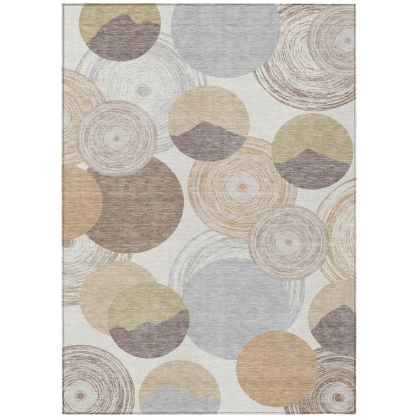 Chantille Machine Washable Indoor/Outdoor Abstract ACN2977 Ivory 3 ft. x 5 ft. Area Rug